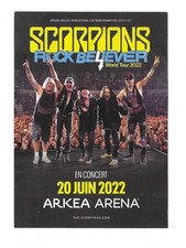 FLYER - SCORPIONS: LIVE CONCERT IN BORDEAUX ( FRANCE) 2022 / MINI POSTER