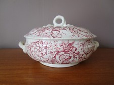 K&G Lunéville Joinville Rose Earthenware Vegetable/Small Tureen