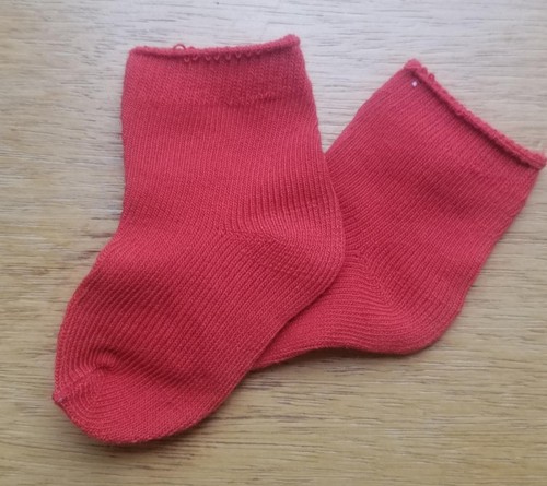 Chaussettes rouge poupon - chaussettes,