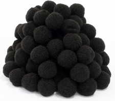- Lot de 250 pompons noirs de