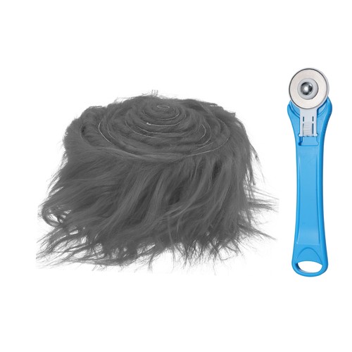 Fausse fourrure gris - , foncé