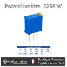 Potentiometre de Précision MultiTours, Trimmer 3296, 1 à 50pcs, Assortiment