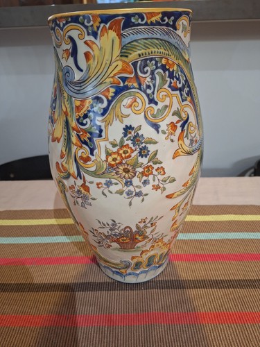 Grand vase ancien desvres - desvres, fin