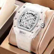 Men's Watch Hollow Barrel Quartz Watch Sports Waterproof Calendar Wristwatch 