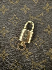 Authentic Louis Vuitton Padlock And Key Brass Lock And Key Set Polished