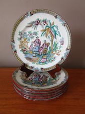 6 Antique Beijing JB Model 21cm Flat Plates