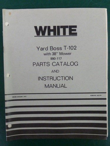 1977 white yard boss - 1977, t-102