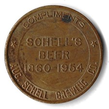 Medal Aug. Shell Brewing Co. New Ulm, Minnesota 100 years of Progress