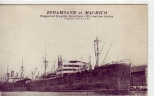 Old postcard 13 Marseille Brazilian liner INHAMBANE and MACHICO former German ship