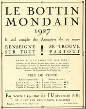 Publicité ancienne le bottin