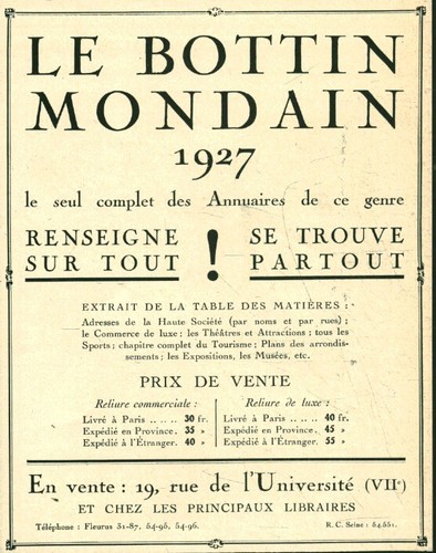 Publicité ancienne bottin - le,
