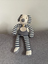 doudou peluche chien bleu et blanc Doudou et compagnie