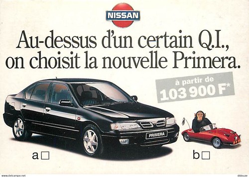 Carte postale automobiles - carte,