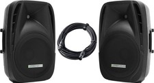 2x Enceinte Haut-parleur Active Subwoofer DJ PA MP3 SD Bluetooth Reglable 300W