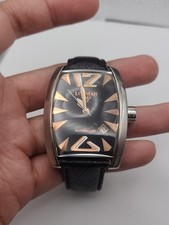 LOCMAN Panorama Italian Luxury AUTOMATIC Date Analog Watch Black Band Working