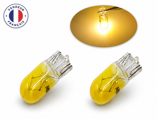 Ampoules w5w t10 jaune - ampoules,