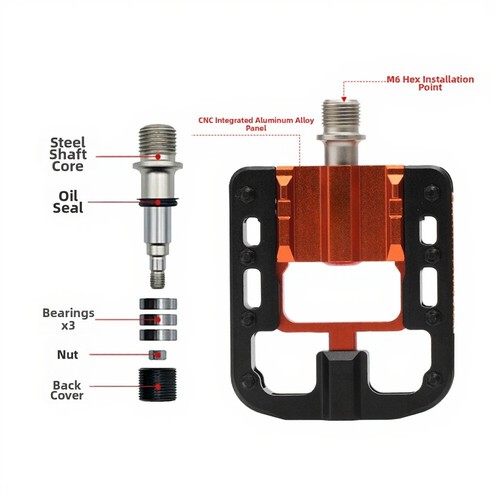 Pédales vélo pliables à - vélo,