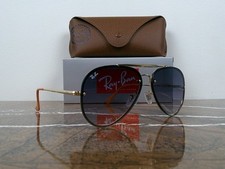 Genuine Ray-Ban RB3584 Blaze Gold Gradient Aviator Sunglasses Never Worn