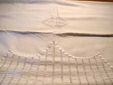 Drap Ancien en lin blanc avec