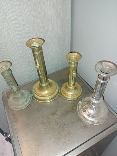 Lot anciens bougeoirs - de,