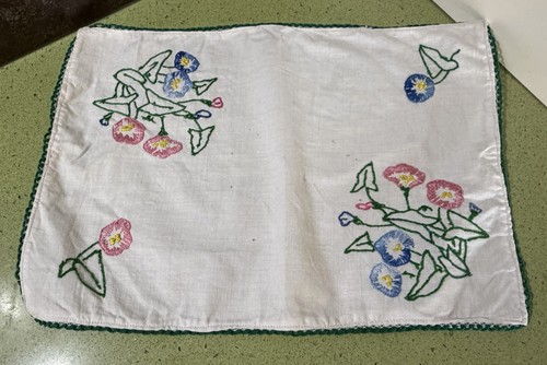 Napperon linge table blanc - linge,