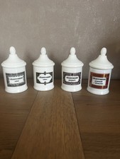 Ensemble de 4 Pots Apothicaire,en Opaline, CELESTODERM
