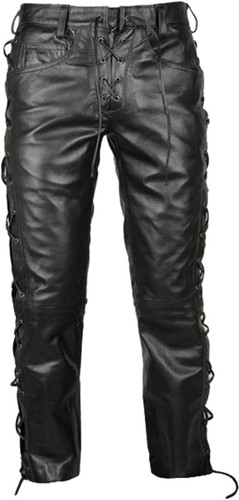 Pantalon moto cuir - pantalon, en