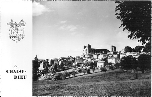 Carte postale chaise dieu - carte, postale,