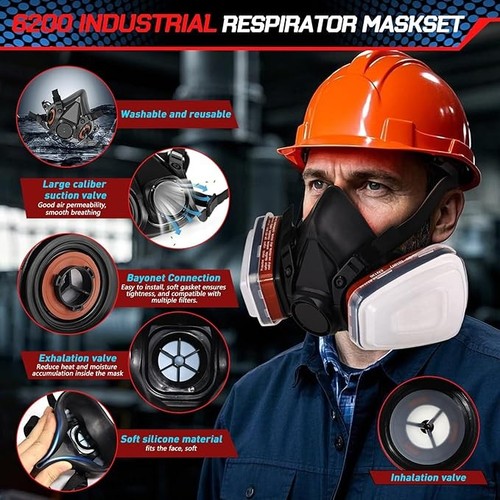 Masque gaz respirateur - à, gaz,