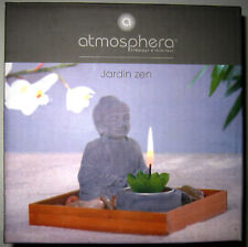 JARDIN ZEN POUR INTERIEUR 12cm x 12cm  AVEC BOUDDHA 10,5cm BOUGEOIR ET BOUGIE