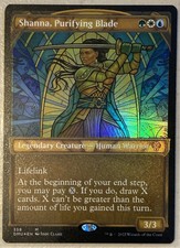 mtg magic Shanna, Purifying Blade FOIL showcase ENGLISH extended stained glass