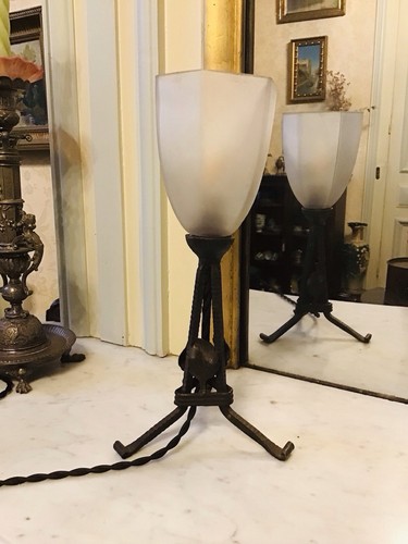 Lampe art déco fer forgé - lampe,