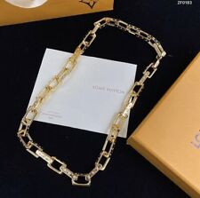 $1,200 MSRP LOUIS VUITTON Monogram Chain Link 20” Necklace in Gold Tone—NWOT