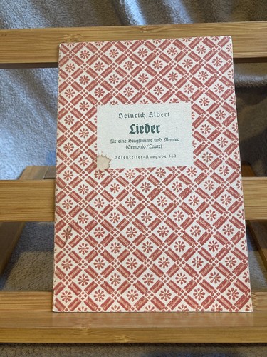 Heinrich albert lieder - albert, pour