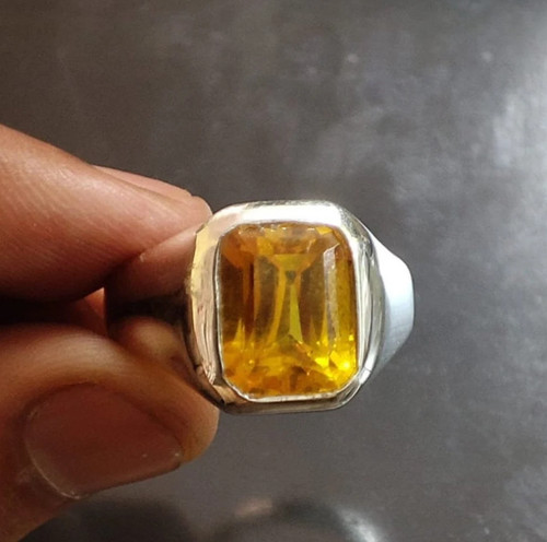 Bague homme véritable - , saphir
