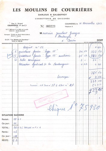 Facture 1965 les - facture, de