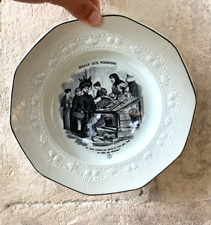 Talking plate No. 3 Boch Keramis Belgium, fish hall, fishmonger