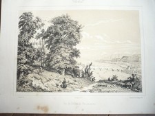GRAVURE SALON DE 1842 VUE DU CHATEAU DE PAU