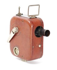 Pathe Baby Cine Camera with Krauss Trianar 2cm Brown Leather Cintage No.060420