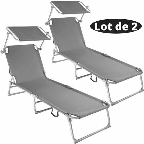 Lot chaises longues pliables - chaises,