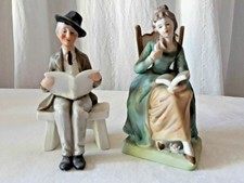 2 statuettes en porcelaine