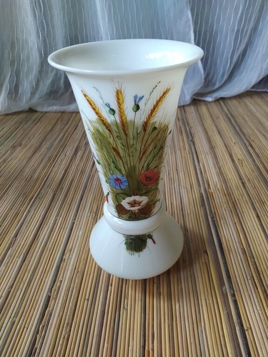 Vase opaline blanche à - blanche,