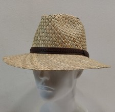 Chapeau Homme Paille À Large Bord Fabriqué En Italie