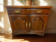 Vintage Crawford Furniture Corp. Flip Top Sideboard Dry Bar Server