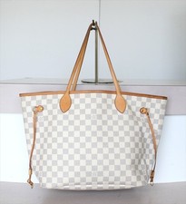 AUTHENTIC LOUIS VUITTON NEVERFULL MM Damier Azur Tote bag No.1514