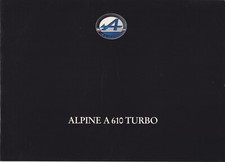 Catalogue  brochure Alpine A 610 Turbo 06/1993 France
