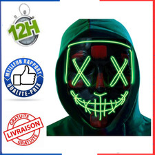 HALLOWEEN Effrayant Horreur LED Masque Visage La Purge Déguisement Lumineux neuf
