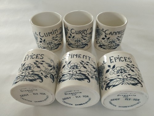 Lot pots épices ancien - lot,