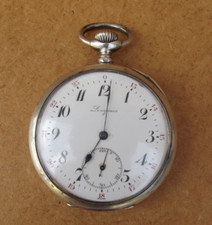 Montre Gousset Longines en argent massif poinçon d'argent cygne Art Deco