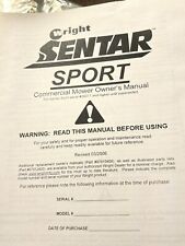 Wright Sentar Sport Mower Owners Manual